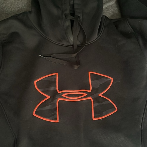 Under Armour women’s sweatshirt hood extra small black sweater hoodie camouflage - Picture 9 of 10